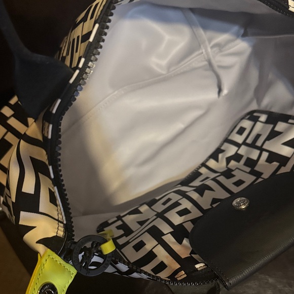 Longchamp Graphic Black and White Tote - Picture 7 of 8